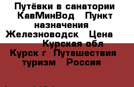 Путёвки в санатории КавМинВод › Пункт назначения ­ Железноводск › Цена ­ 2 000 - Курская обл., Курск г. Путешествия, туризм » Россия   